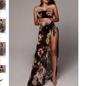 Sheer bathing suit cover 2 piece